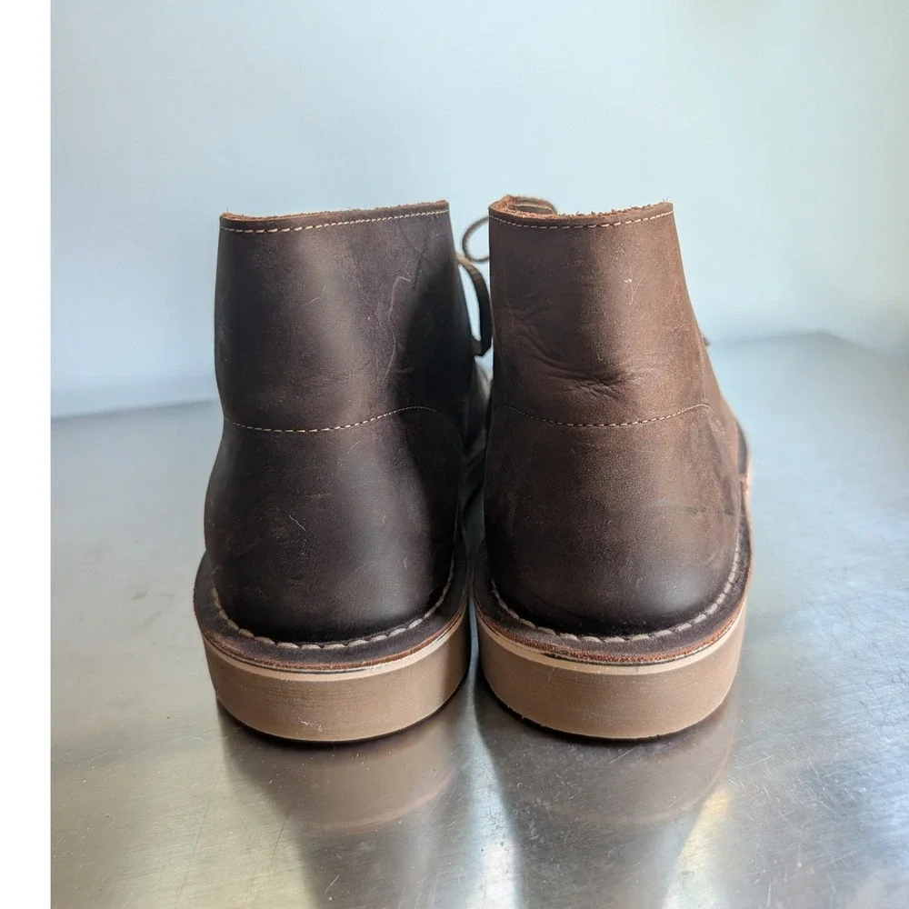 Clarks Mens Chukka Desert Boots Dark Brown Beeswax Leather Size 11